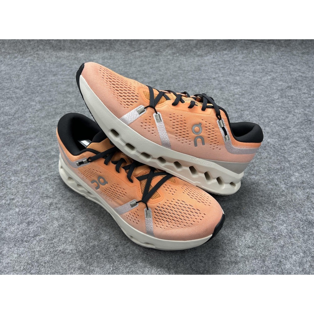 On Cloudsurfer 2 Shoes Mens Size 11 Orange Mesh Running Road Cushioned Sneakers